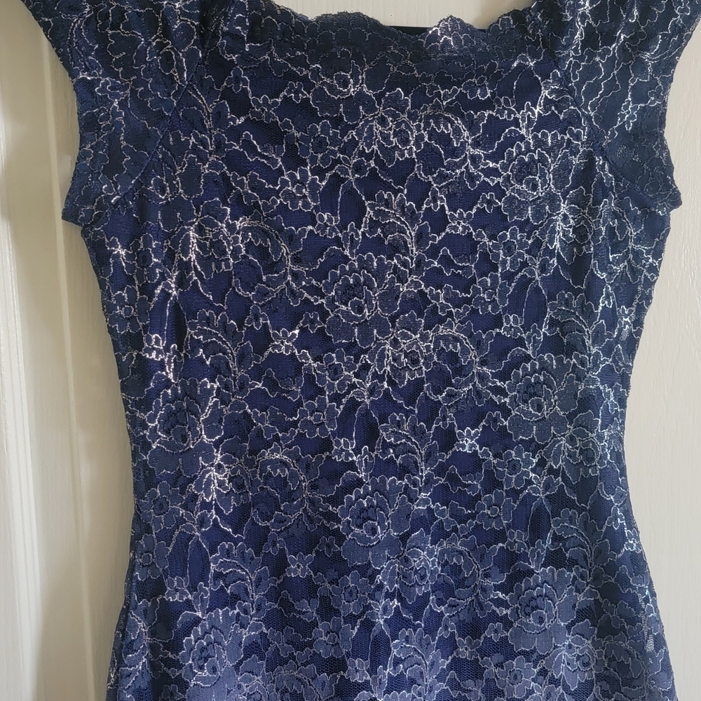 ONYX NITE LACE Blue evening dress - Picture 2 of 7
